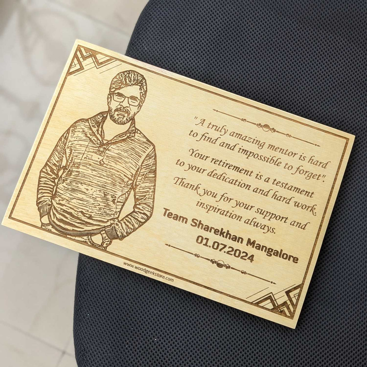 Boss, Mentor &amp; Leader Engraved Wooden Plaque | Appreciation Gift for Your Boss