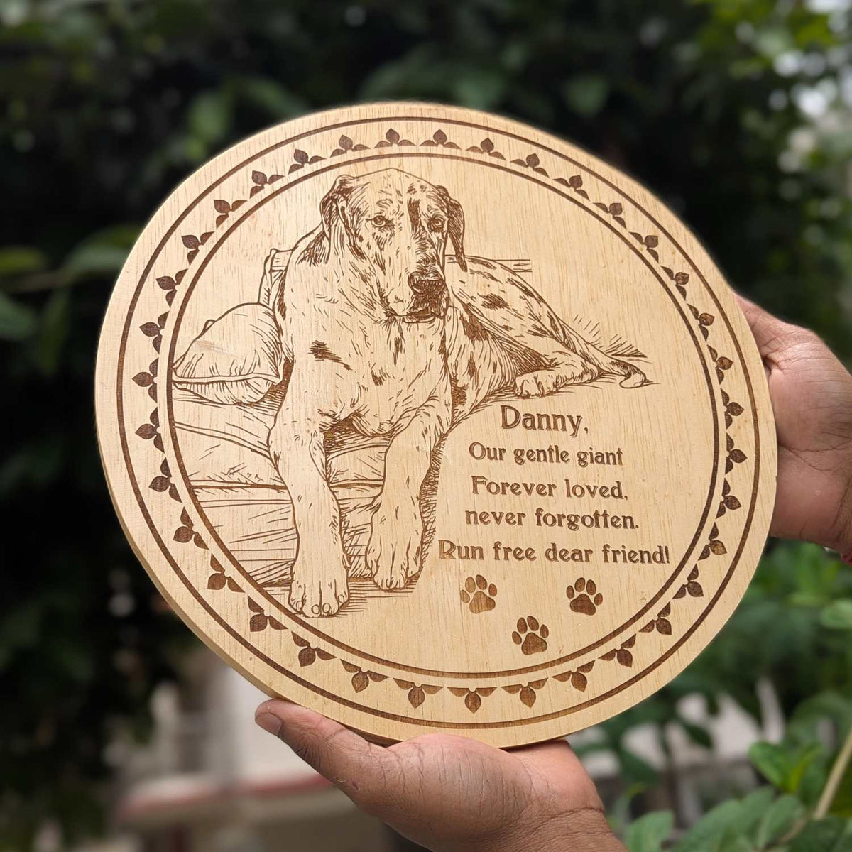 Customize Your Own Round Wooden Poster | Engraved Wood Frame