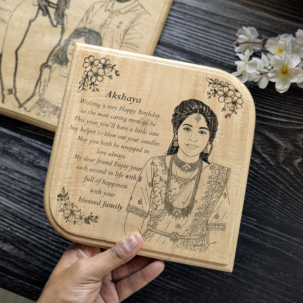 Customize Your Own Square Wooden Plaque | Personalized Memento &amp; Award