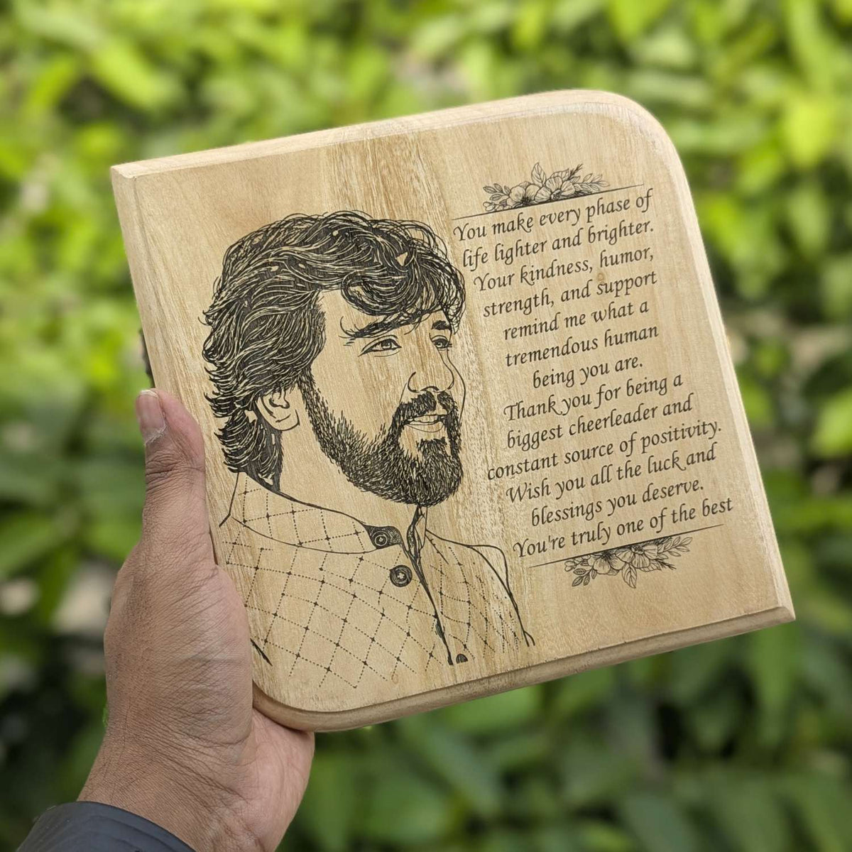 Customize Your Own Square Wooden Plaque | Personalized Memento &amp; Award