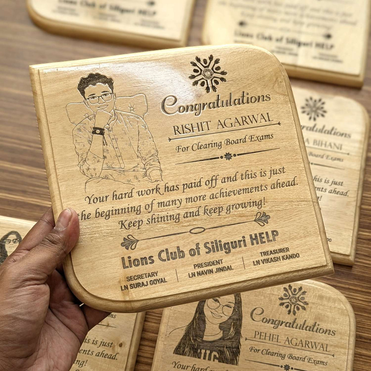 Customize Your Own Square Wooden Plaque | Personalized Memento &amp; Award