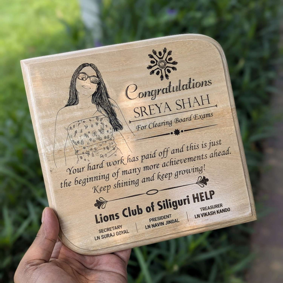 Customize Your Own Square Wooden Plaque | Personalized Memento &amp; Award