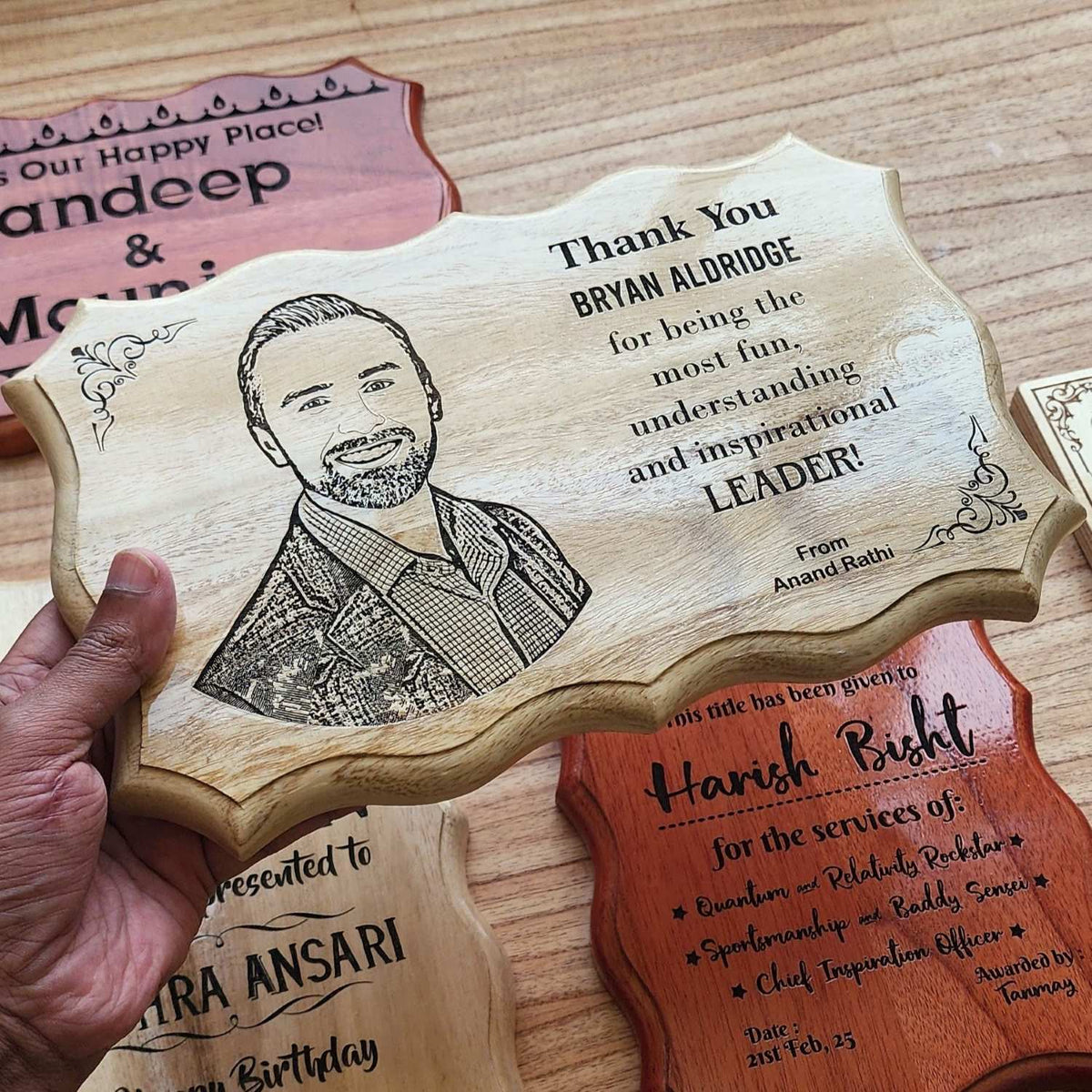 Thank You Gift For Colleagues &amp; Team | Engraved Wooden Corporate Gift