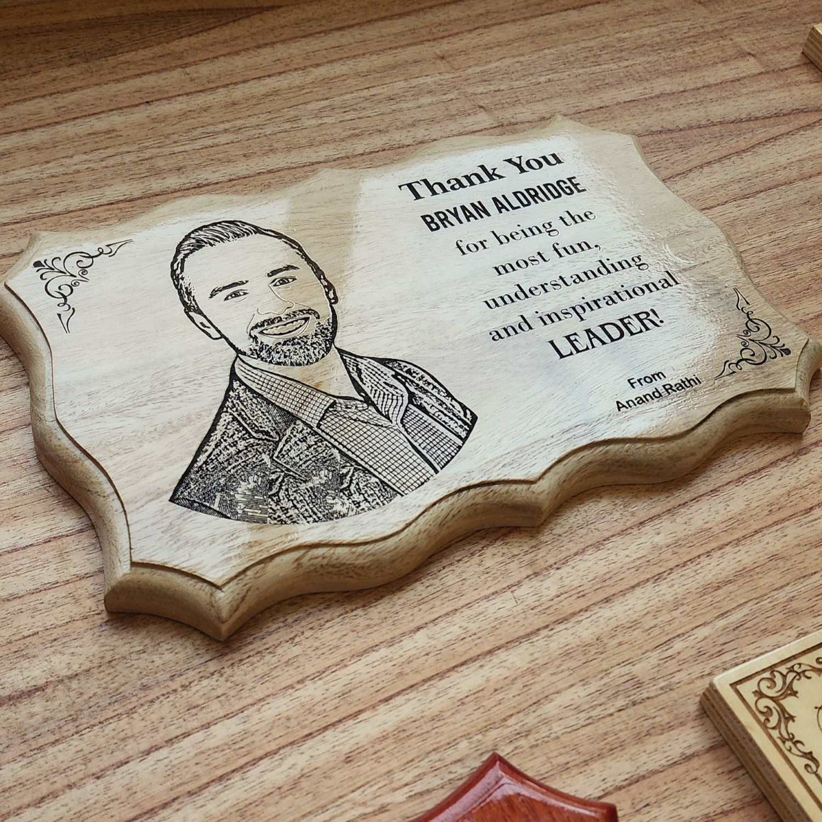 Thank You Gift For Colleagues &amp; Team | Engraved Wooden Corporate Gift