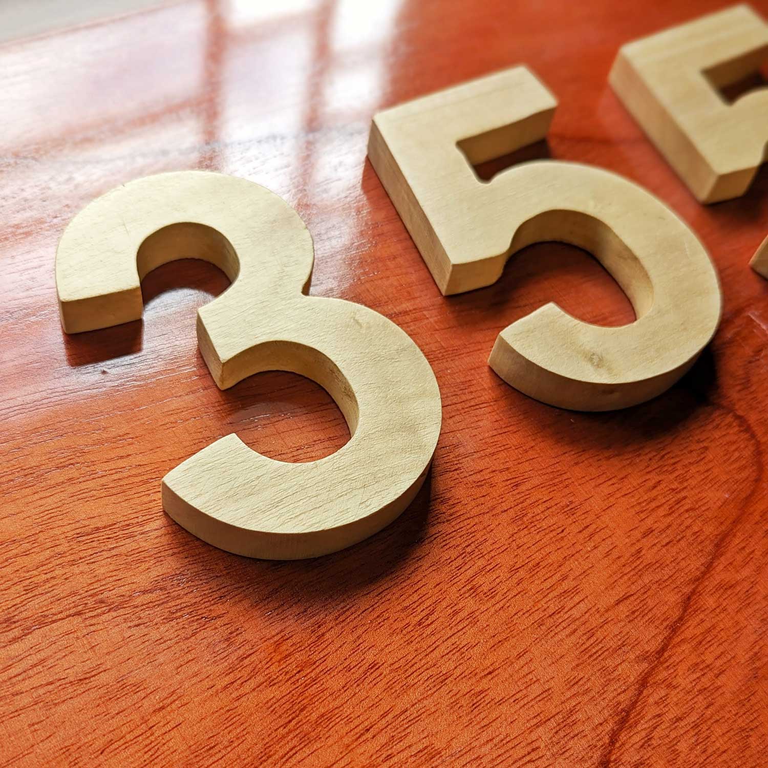 Chic 3D Wooden Numbers & Letters | Customizable House Signage ...