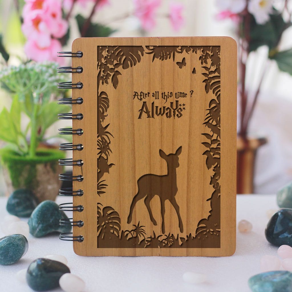 Harry Potter Notebook - Don't Let The Muggles Get You Down - Gifts for Potterheads - Bamboo Wood Notebook