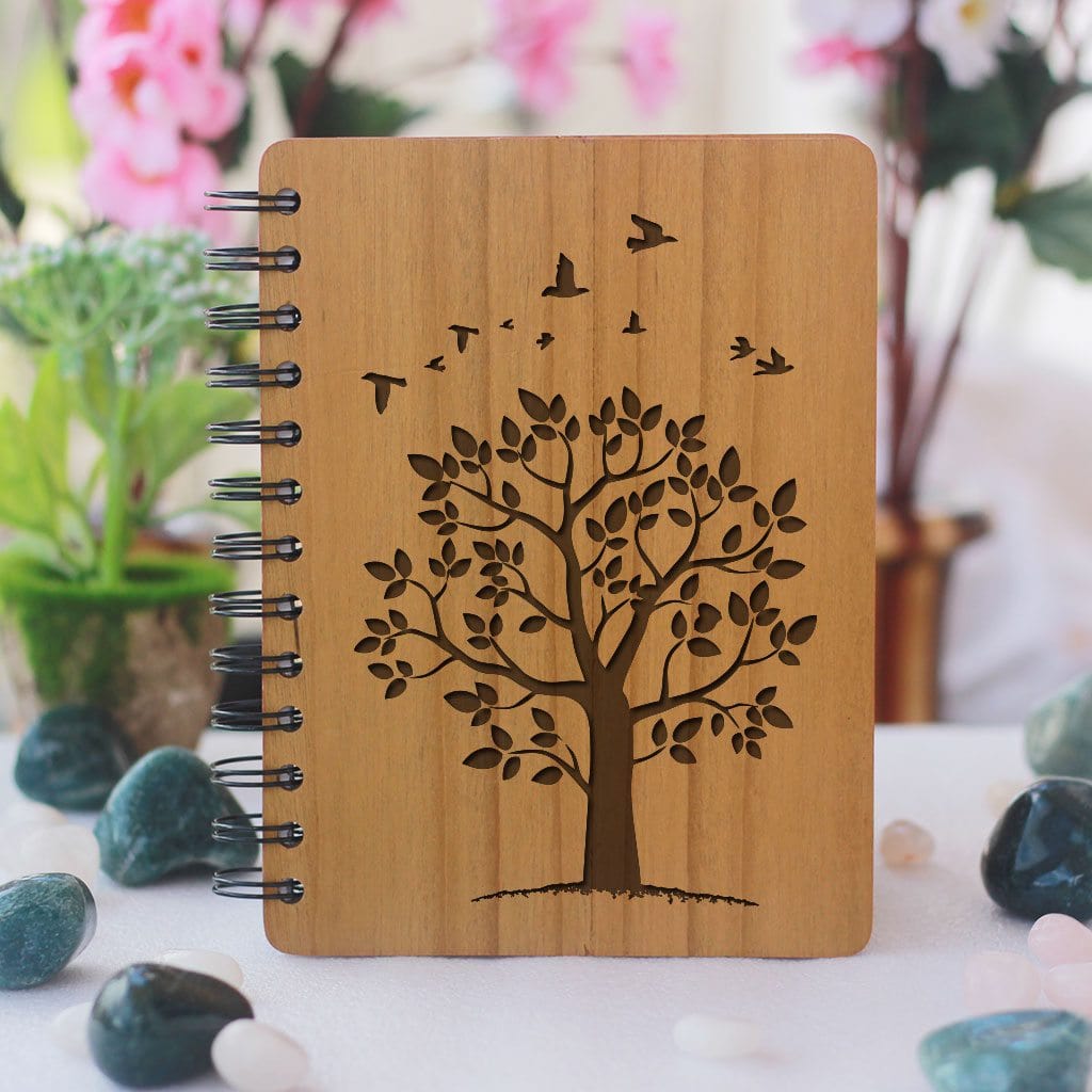 Autumn Tree Notebook - Nature Based Design Wood Journals - Minimalistic  Notebooks by Woodgeek Store