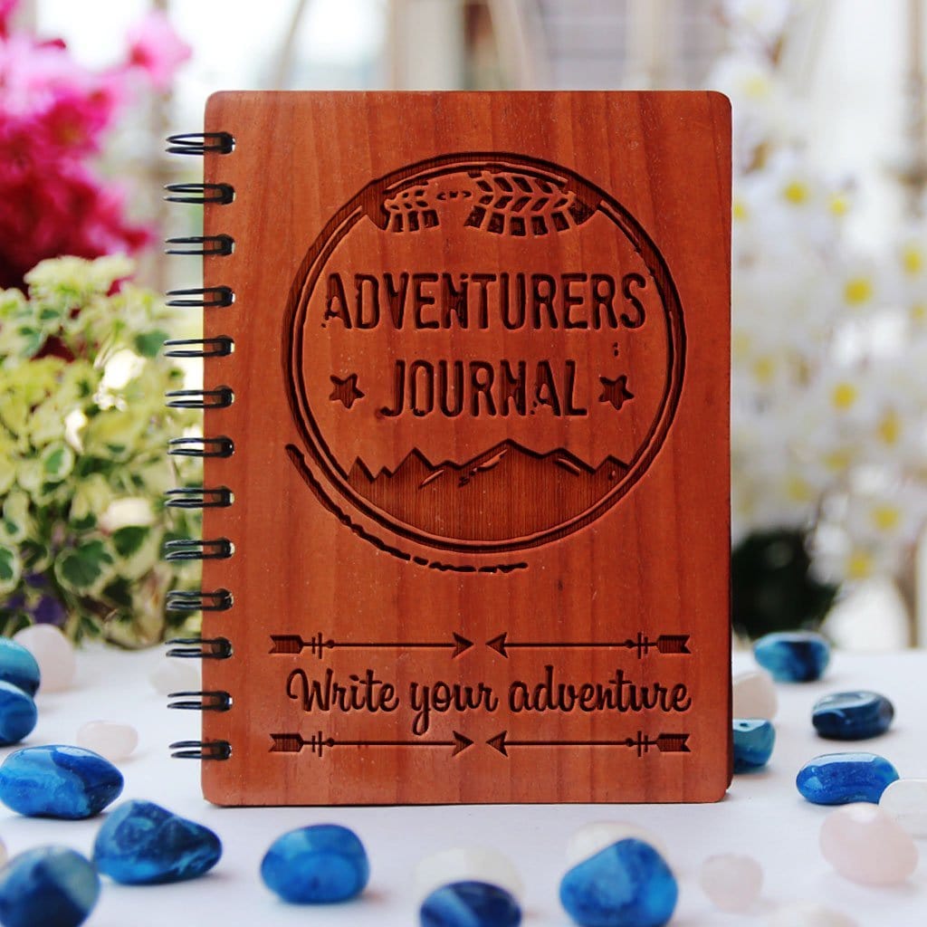 Traveller&#39;s Notebook - Travel Journal - Adventurers Journal - Bamboo Wood Notebook