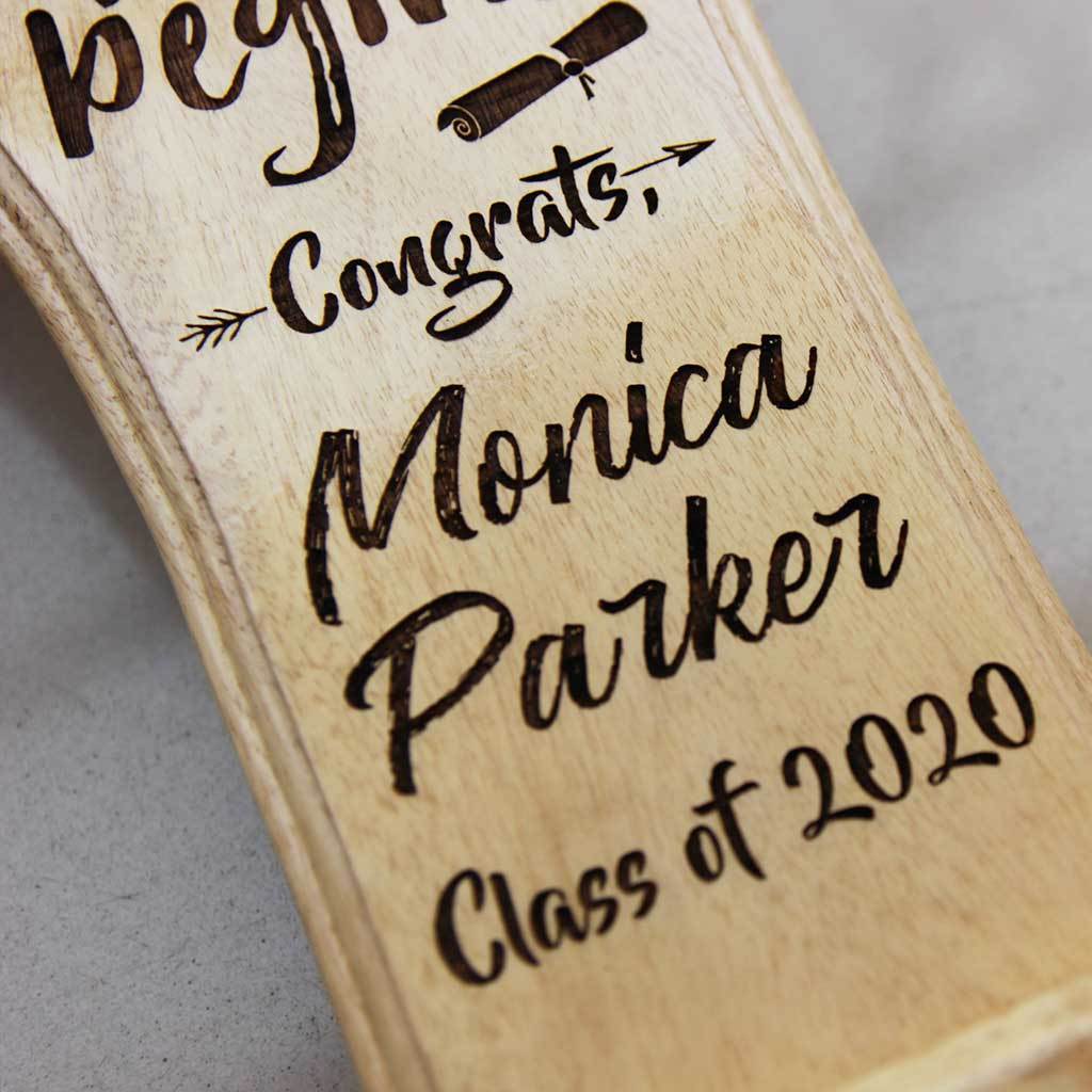 Graduation Gifts: And So Then Adventure Begins Award Trophy. The best graduating gifts are these custom trophies engraved with a name and year of graduation.