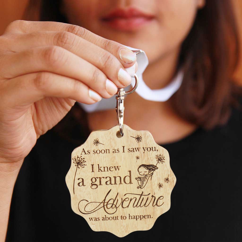 As Soon As I Saw You I Knew A Grand Adventure Was About To Begin Wooden Medal. A Medal Engraved With Winnie The Pooh Quote. This Custom Medal Makes One Of The Best Romantic Gifts For Boyfriend Or Girlfriend - These Medals And Trophies Are Great Gifts For Friends.