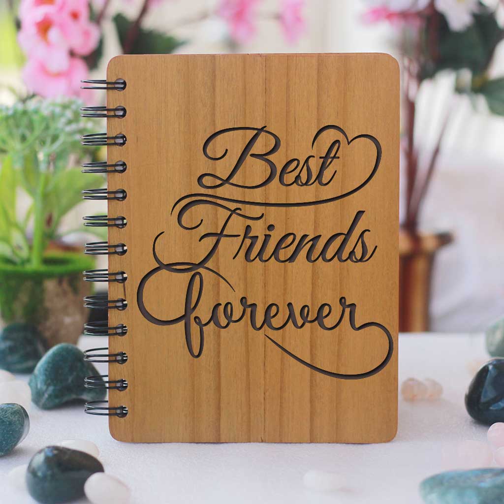 Friendship Notebook & Journal: Best Friends Forever - wooden Notebook -  woodgeekstore