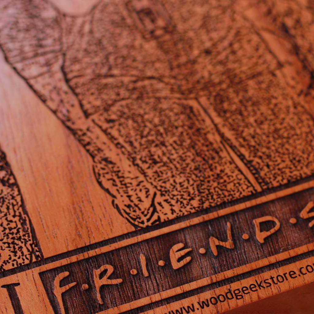 Best Friends Forever Personalized Wooden Frame - Wooden Wall Decor - Gifts for Friends &amp; Friends Fans - Customized Wooden Poster in Beech Wood by Woodgeek Store