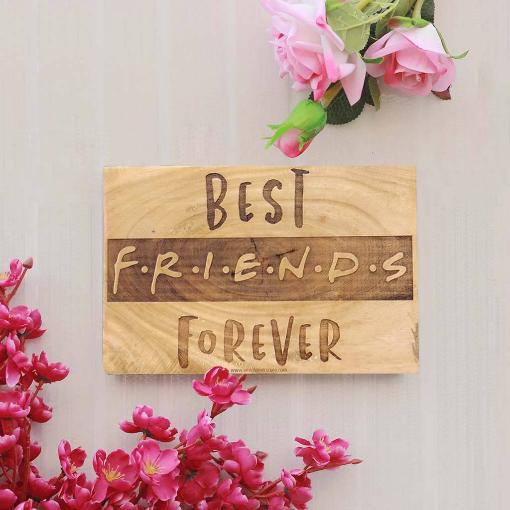 Best Friends Forever Wooden Sign - BFF Gifts - Gifts for Best Friend - Friendship Day Gifts - Woodgeek Store