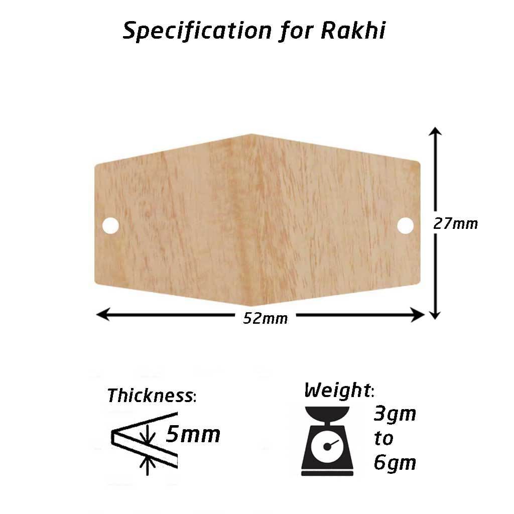 Specifications for Wooden Rakhis