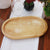 Oval Shaped Mahogany Wood Tray for serving food and drinks. This wooden tray can also be used for decorative purposes