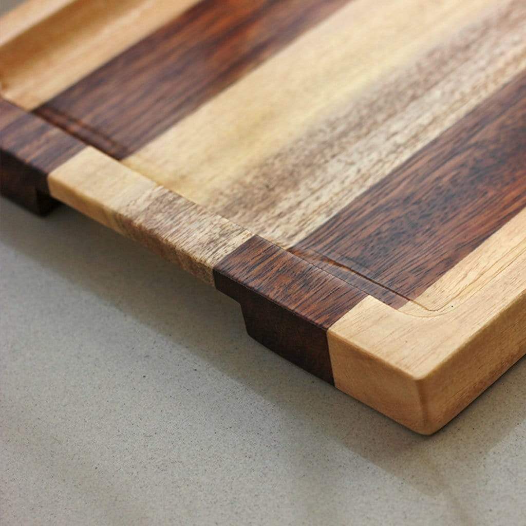 Convenient Finger Grooves To Hold Tray - Birch and Walnut  Wooden Tray - Wooden Serving Tray - Coffee Serving Tray - Bar &amp; Cocktail Tray - Wooden Tea Tray - Wooden Food Trays - Small Wooden Tray - Decorative Wooden Serving Trays - Bed Serving Tray - Large Serving Tray - Rectangular Serving Tray - Kitchen Decor - Wooden Kitchen Accessories - Woodgeek Store