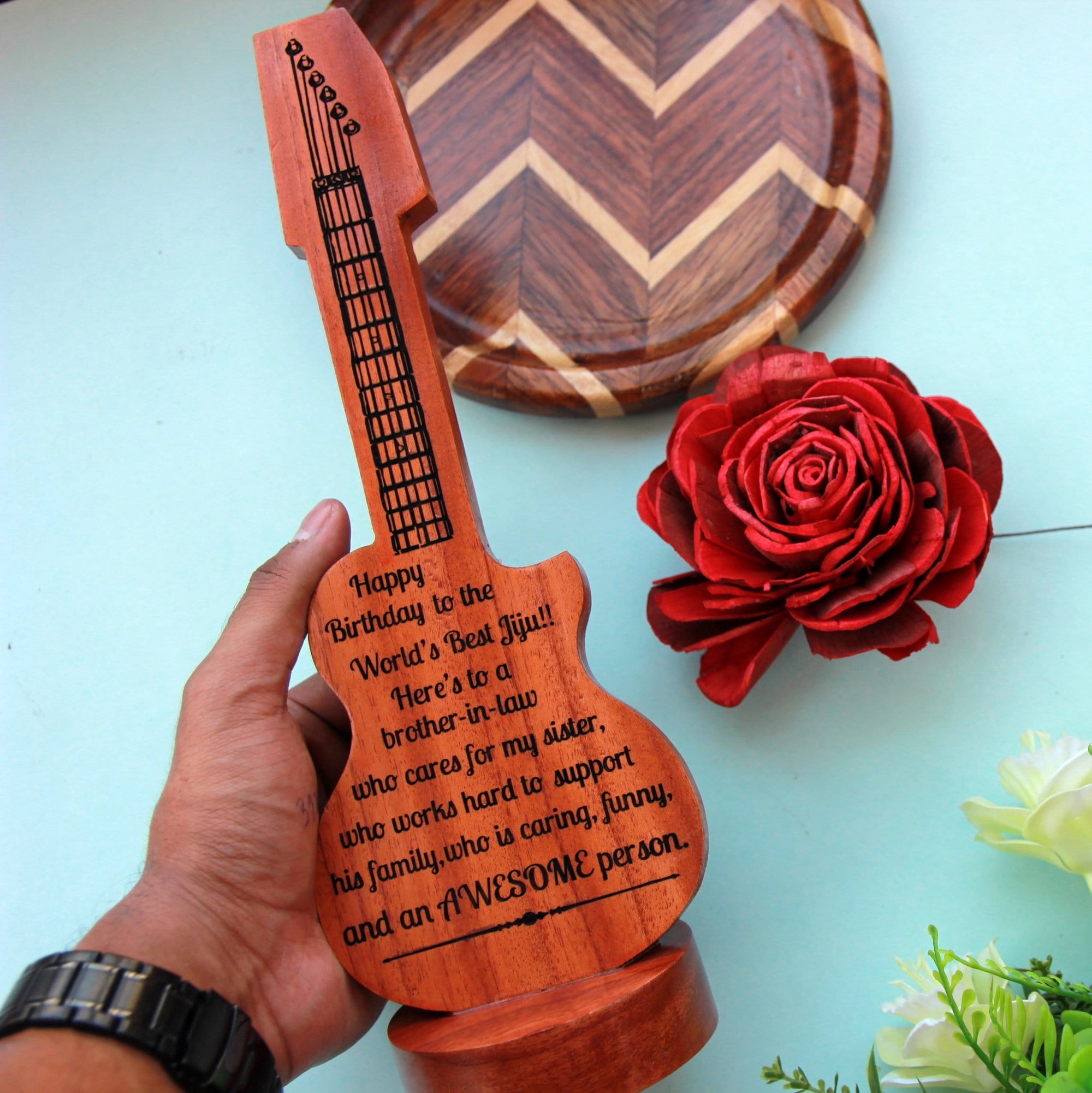 Gifts For Brother-In-Law. This Wooden Plaque Engraved With A Birthday Message Is The Best Birthday Gift For Brother. Looking for gifts for brother? This Birthday Greetings Engraved On This Wooden Award Plaque Is A Great Personalized Gift.