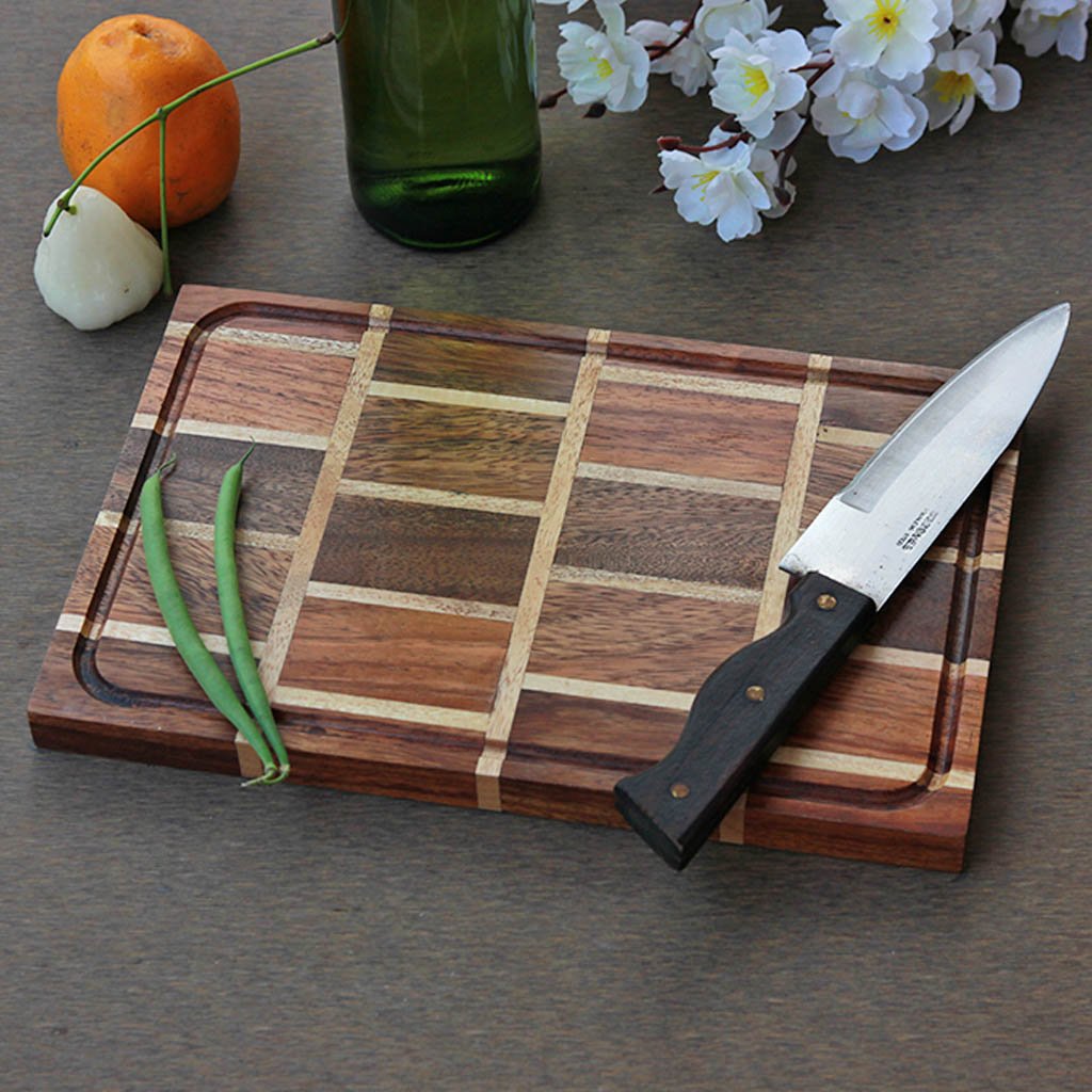 Brick Pattern Wooden Chopping Board - Wood Cutting Boards - Wood Chopping Block - Butcher Block Wood - Kitchen Cutting Board - Brick Pattern Chopping Board - Best Chopping Board - Hardwood Cutting Boards - Woodgeek Store