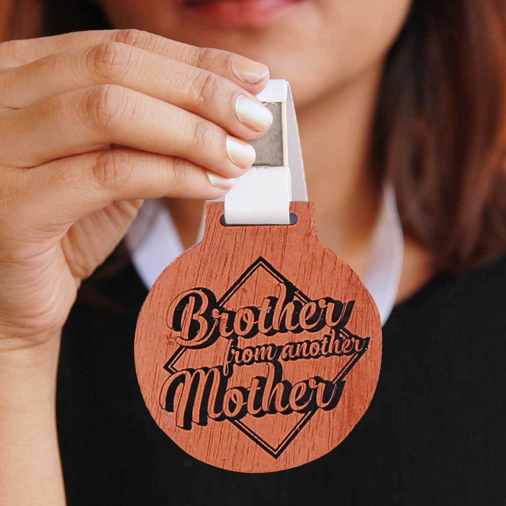 Brother From Another Mother Engraved Medal With Ribbon. It makes the perfect best friend gifts or gifts for friends. Friendship day gifts for best friend.