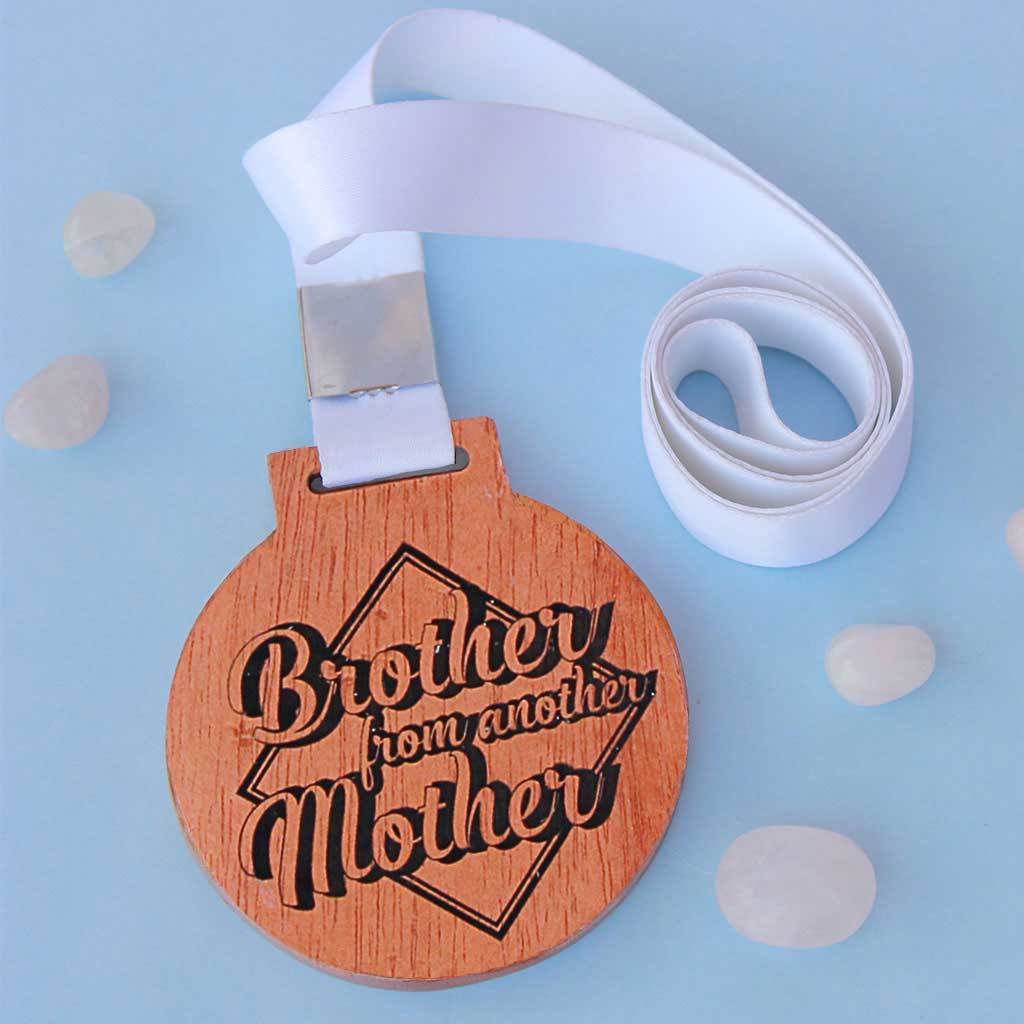 Brother From Another Mother Engraved Medal With Ribbon. It makes the perfect best friend gifts or gifts for friends. Friendship day gifts for best friend.