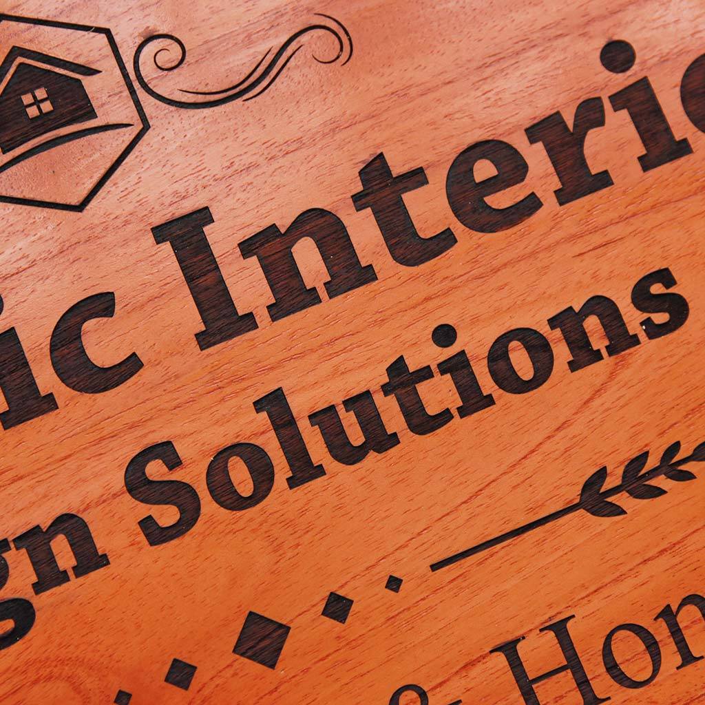 Wooden Name Plates Hanging Sign For Interior Designers. These custom name plates make attractive business signs for design companies. These office name plates are the best gifts for interior designers.