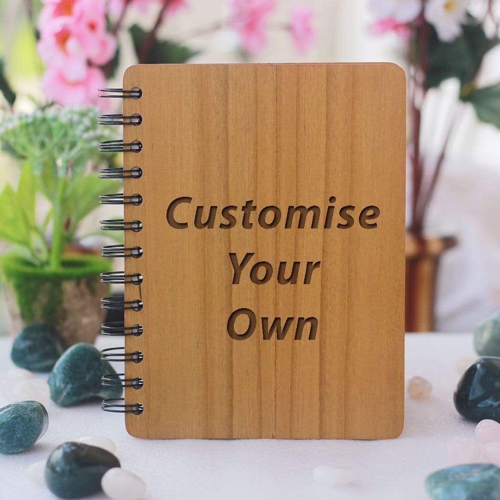 Personalized Wooden Notebook - Notebook Journal - Customize Your Own Notebook With A Photo And Personal Message - Photo Gifts - Photo On Wood - Woodgeek Store