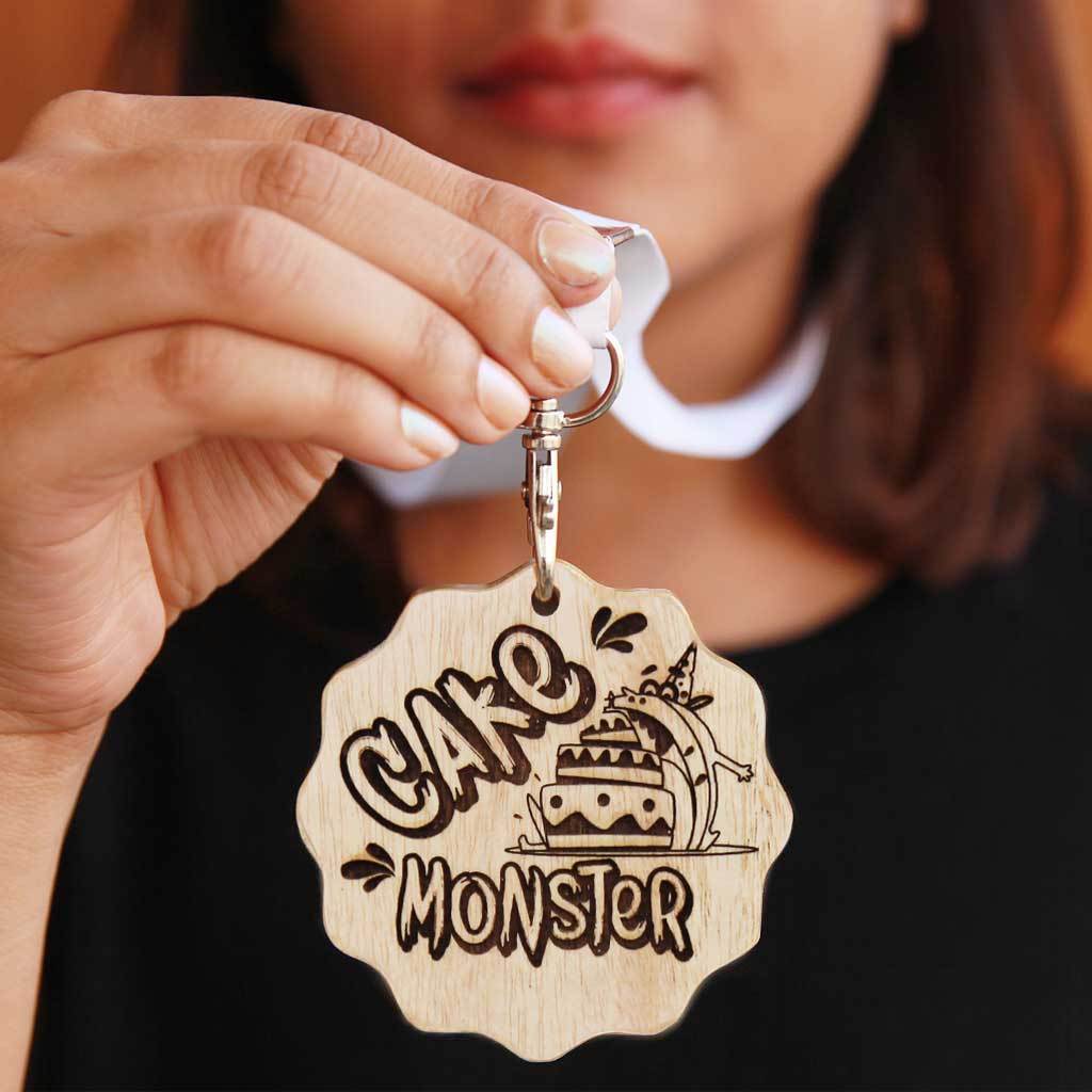 Cake Monster Funny Medal. This is the best funny gift for friends. It is also a great gift for cake lovers. Buy more funny Custom Medals Online from The Woodgeek Store.