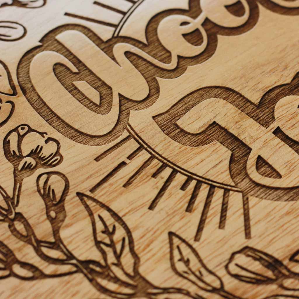 Wood Engraving - Choose Joy - Wood Wall Art - Wood Wall Posters - Wood Art - Woodgeek Store