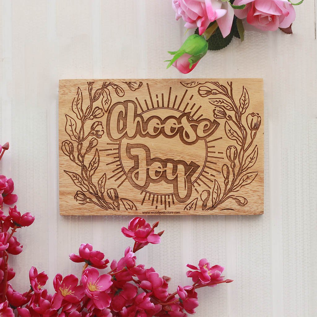 Choose Joy - Wood Wall Art - Wood Wall Posters - Wood Art - Woodgeek Store