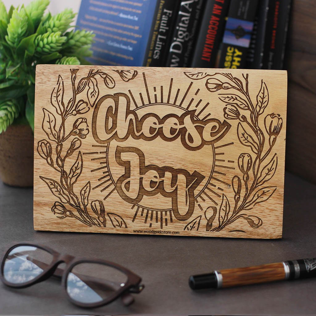 Choose Joy - Wood Wall Art - Wood Wall Posters - Wood Art - Woodgeek Store