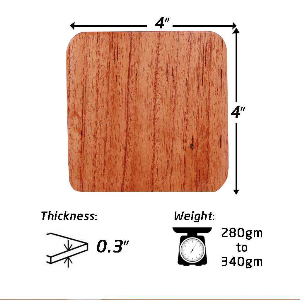 Career Growth Engraved Wooden Coasters - Set of 6