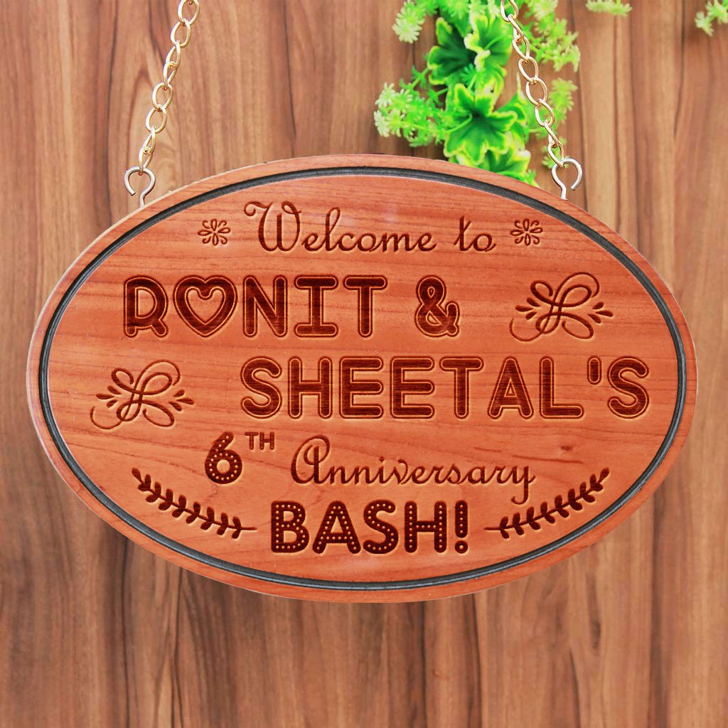 Custom Photo Engraved Hanging Wooden Sign For Anniversary. Large Hanging Sign With Photo On Wood. Looking For Photo Gifts? This Wood Engraved Photo Is The Best Gift For Husband Or Wife.
