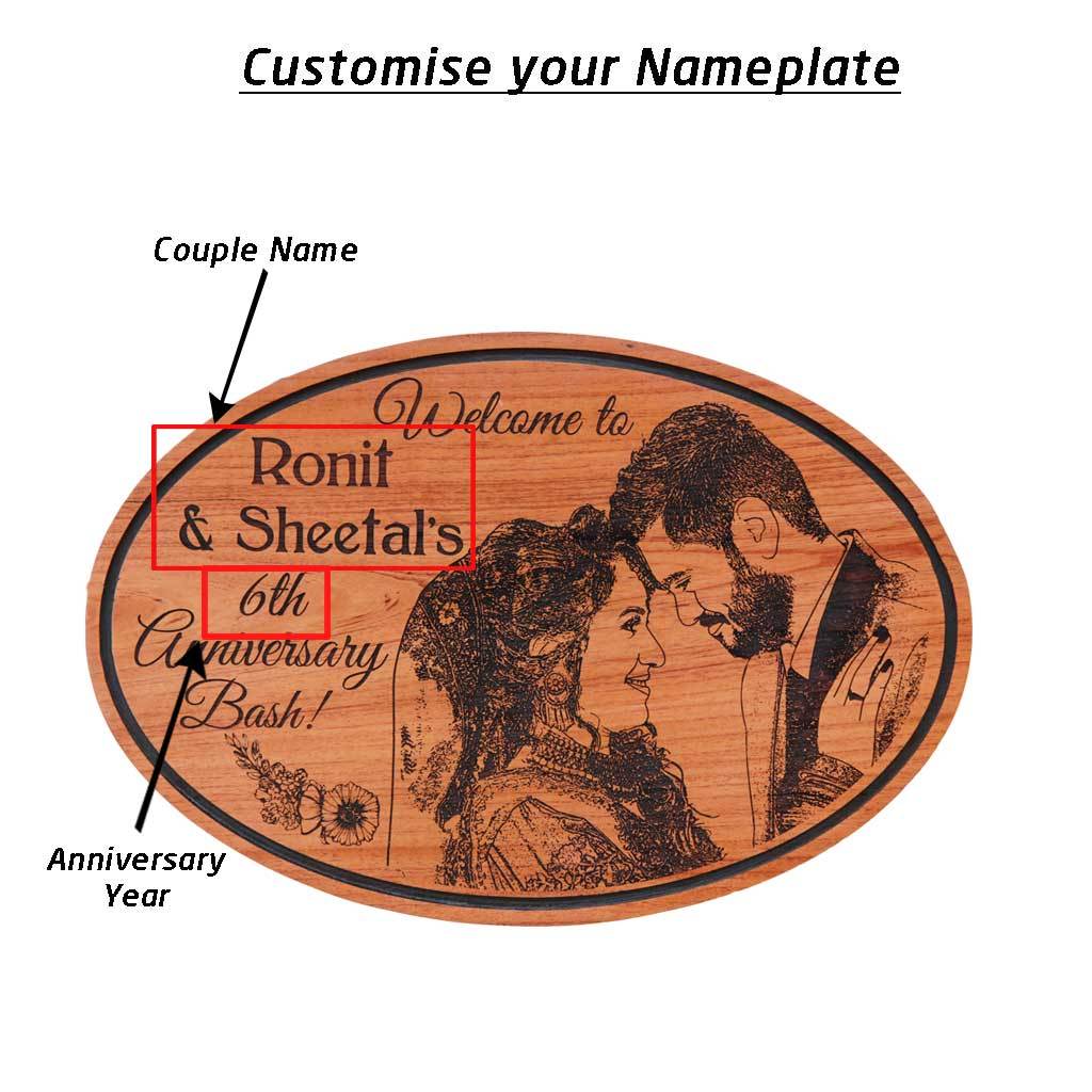 Custom Photo Engraved Hanging Wooden Sign For Anniversary. Large Hanging Sign With Photo On Wood. Looking For Photo Gifts? This Wood Engraved Photo Is The Best Gift For Husband Or Wife.