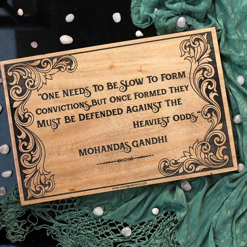 Wooden Frame Custom Engraved With A Motivational Quote For Teacher