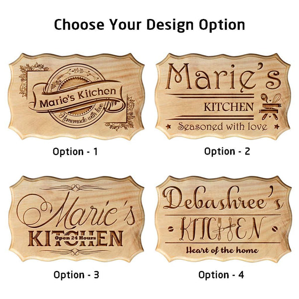 Personalized Kitchen Wood Sign| Custom Name Sign for Home| Kitchen ...