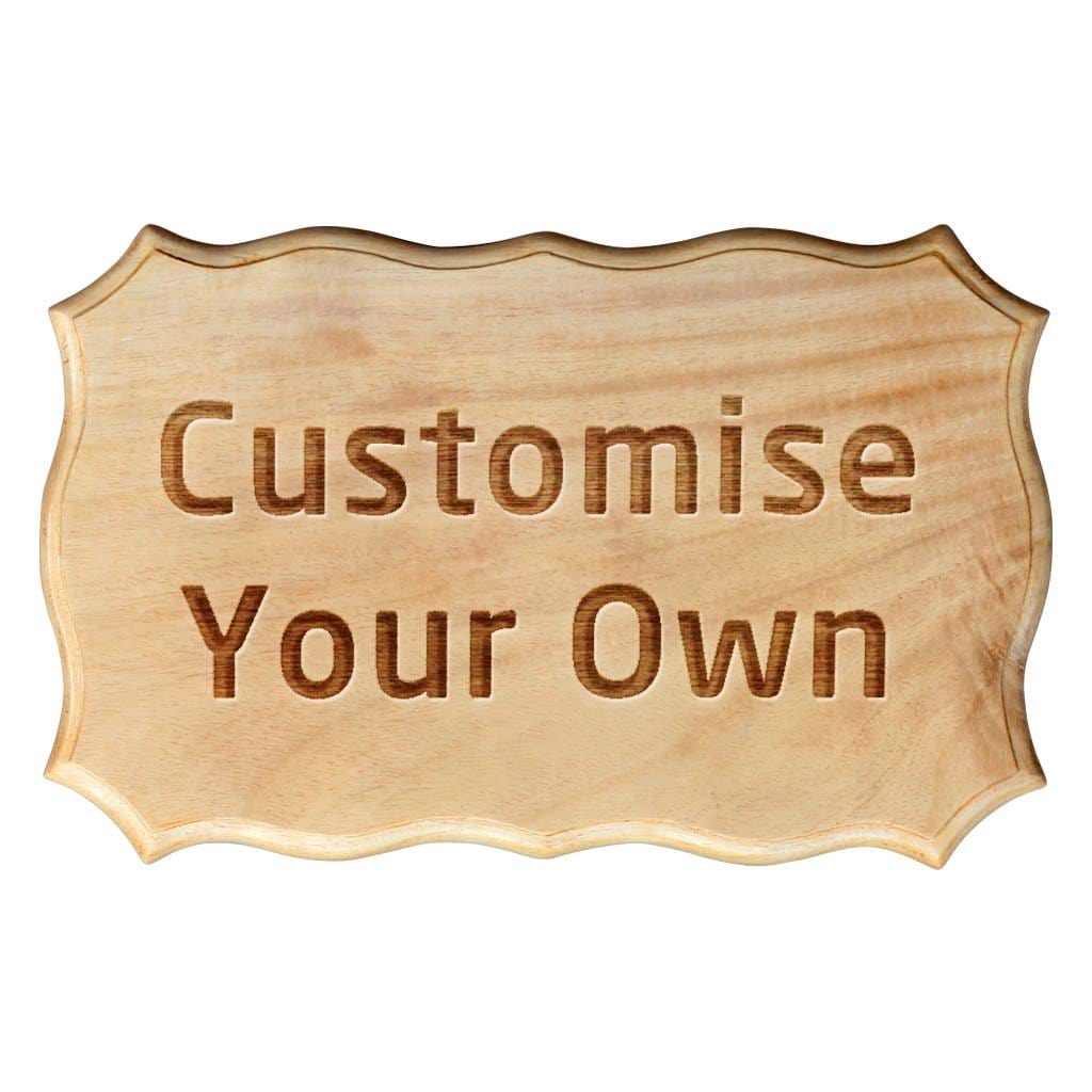 Custom Made Mahogany Wood Sign by Woodgeek Store - Customize Your Own Wooden Plaque