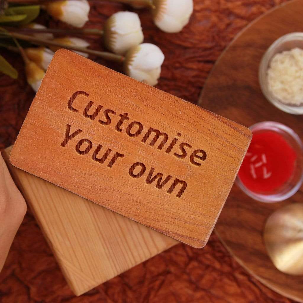 Customize Your Own Wooden Greeting Card - Personalised Raksha Bandhan Greetings Engraved On Wooden Card - Raksha Bandhan Gifts by Woodgeek Store