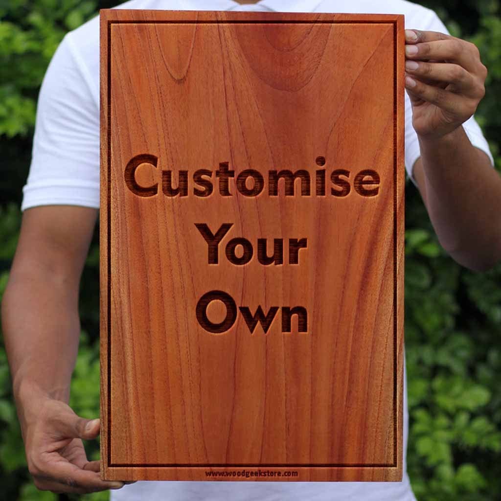 Create Your Own Carved Wooden Poster Engraved With A Photo And Quote - Woodgeek Store