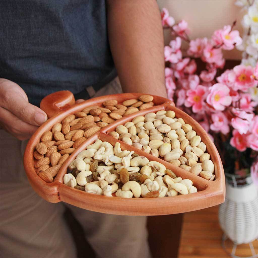 Nuts And Dry Fruits Tray.Gifts for very special occasions- housewarming gifts, wedding gifts, anniversary gifts, or gifts for mom.Home decor and coffee table decor.