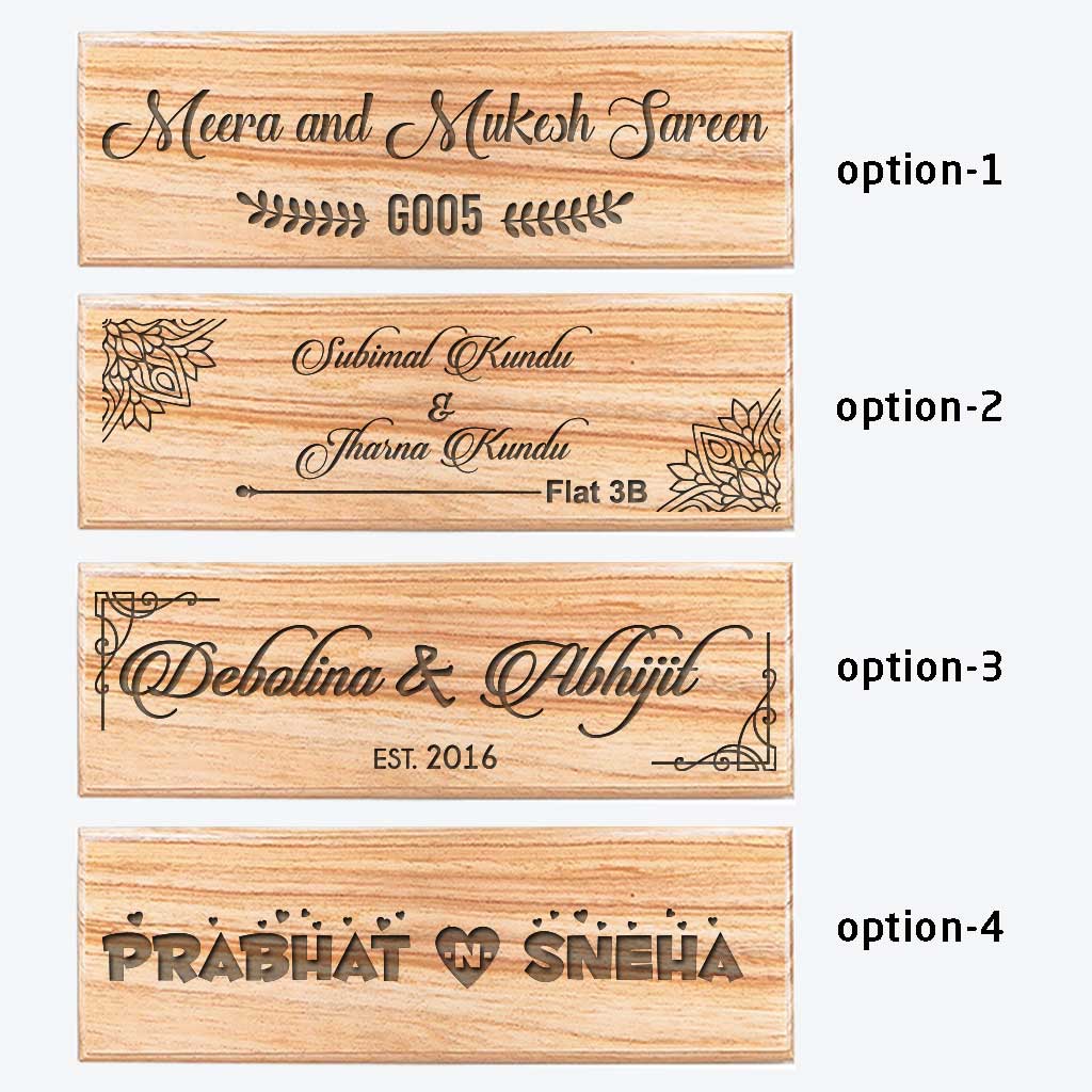 Personalized Wooden Nameplate for Husband &amp; Wife