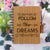 Inspirational Notebook - Follow Your Dreams Notebook - Wood Notebook