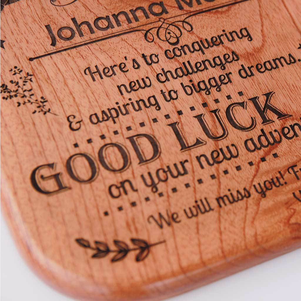 Farewell Message Engraved Wooden Plaque - Custom Awards- Farewell