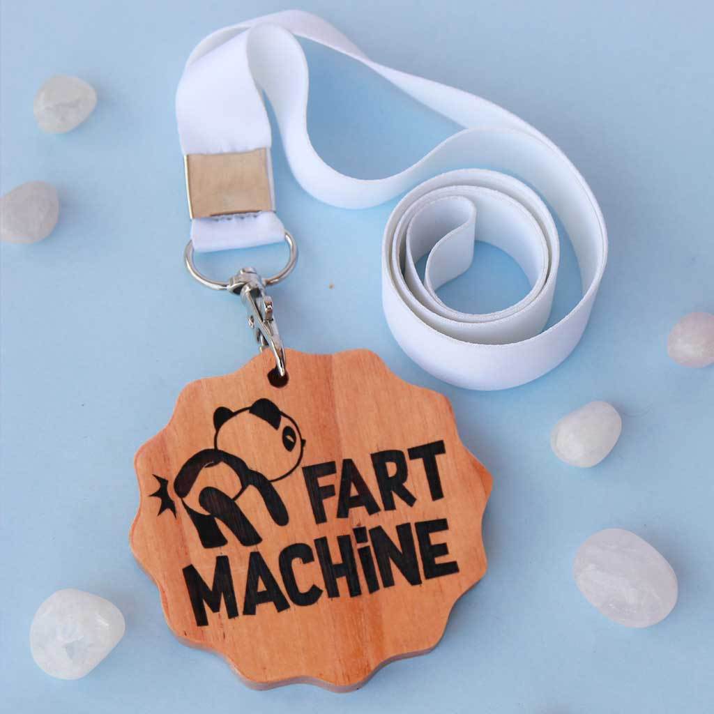 Fart Machine Wooden Medal. A funny gift for friend. This funny medal award is the best gift for brother. 