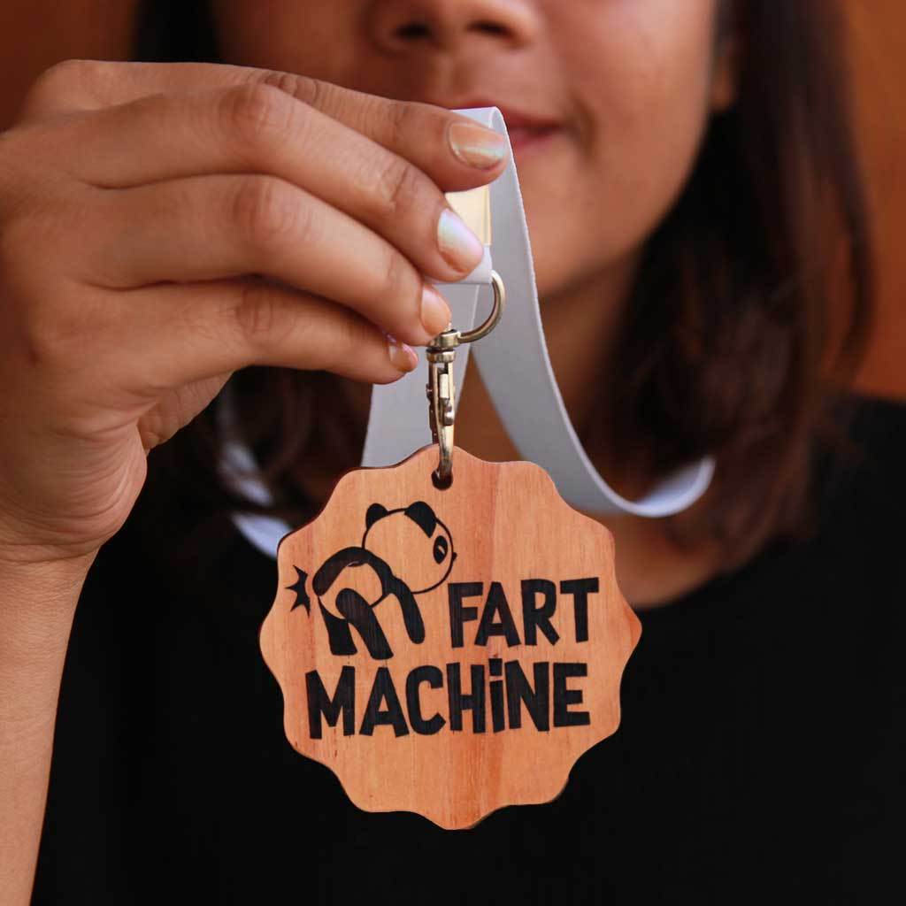Fart Machine Wooden Medal. A funny gift for friend. This funny medal award is the best gift for brother. 