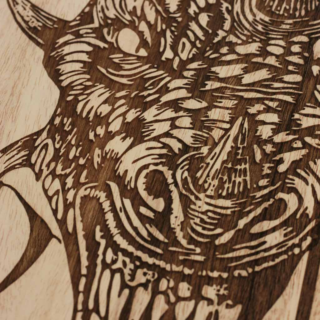 Wooden Poster - Fire Dragon Wall Decor - Chinese Zodiac Wood Wall art - Game of Thrones Wood Wall decor - Woodgeek Store