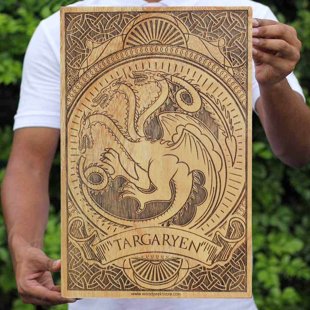 House Targaryen - Game of Thrones Houses - GOT Poster - Gifts for Game of Thrones fans - Woodgeek Store