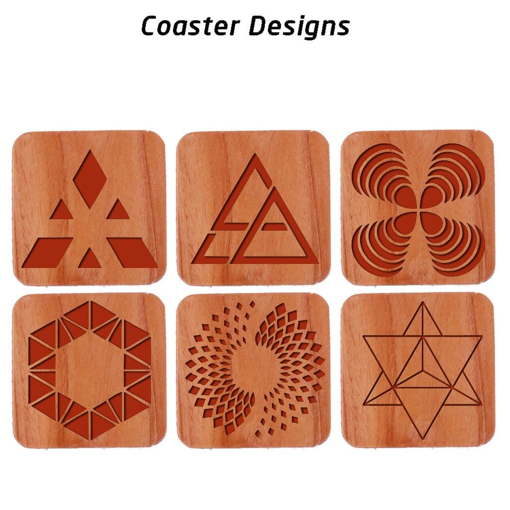 Geometric Coasters Wooden Coaster Set Home Decor Gifts Unique