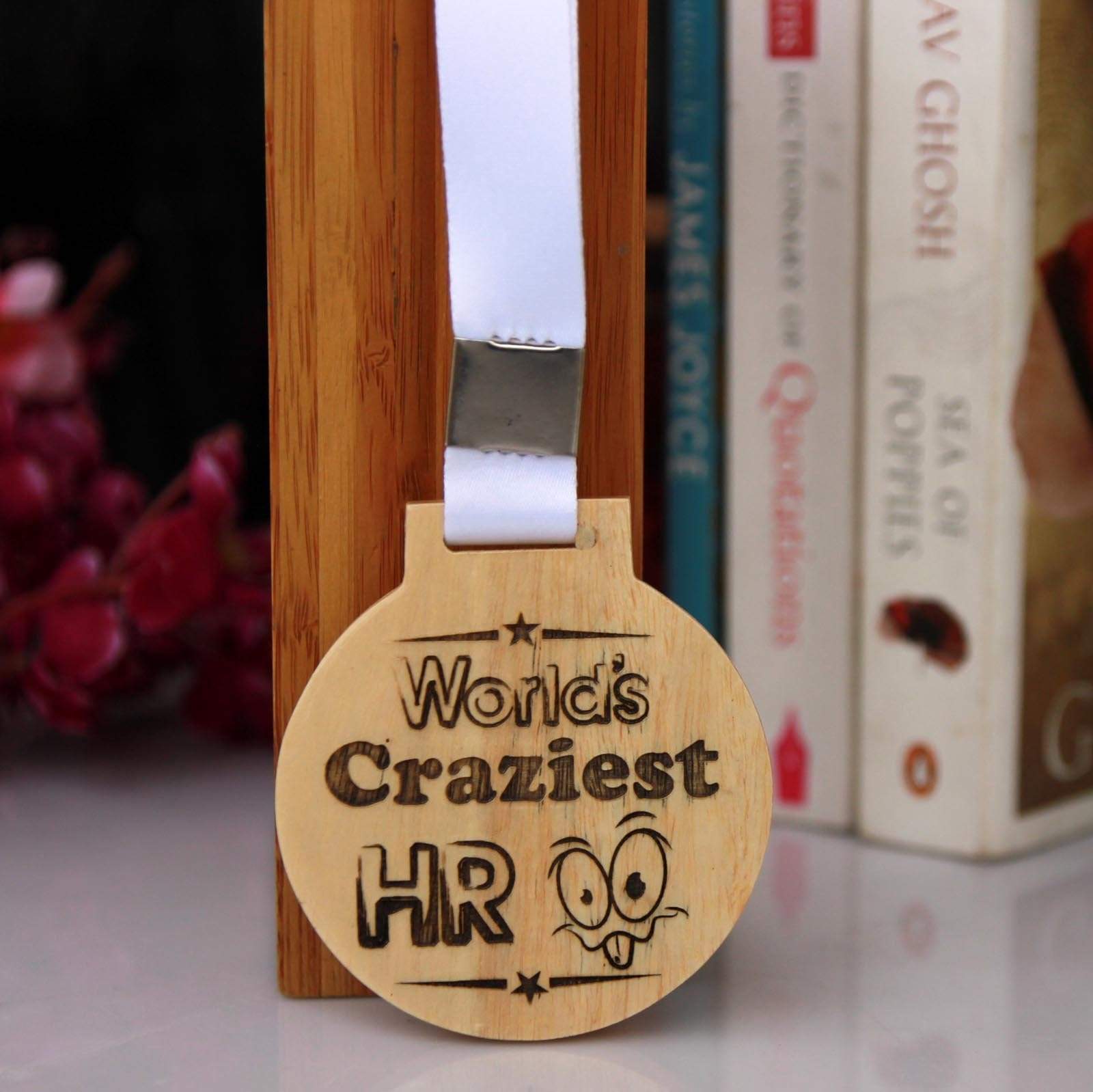 World's Craziest HR Wooden Medal. These custom medals make awesome hr gifts, gifts for hr managers, gifts for hr professionals and funny human resources gifts.