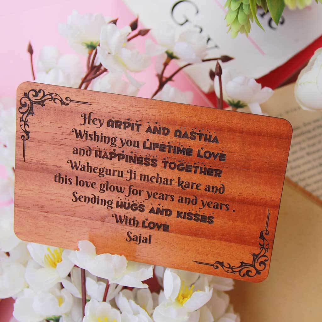 Wooden Greeting Card
