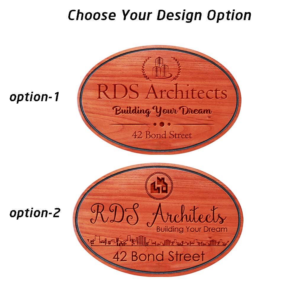 Architect Name Plate. These Custom Name Plates Are Hanging Signs For Architectural Firms. This Business Sign and Office Name Plate Is A Great Gift For Architects.